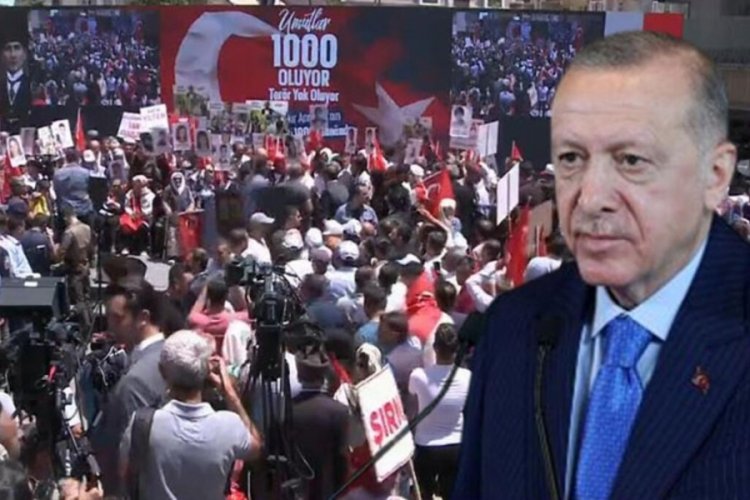 Evlat n&ouml;betindeki 1000. g&uuml;nde Erdoğan, Diyarbakır annelerine seslendi