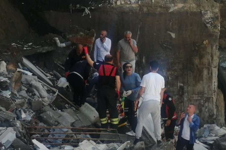 Erzincan'da inşaat kazısında g&ouml;&ccedil;&uuml;k meydana geldi