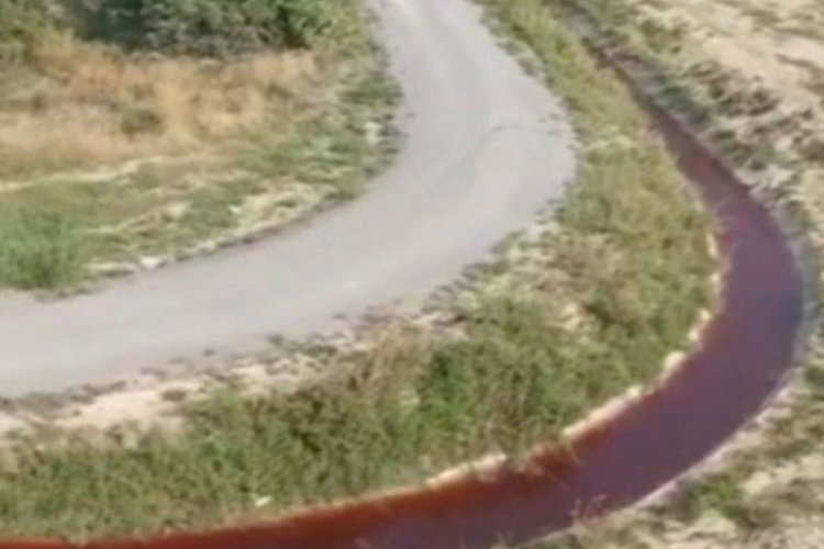 Mersin'de suyun rengi kırmızıya d&ouml;nd&uuml;