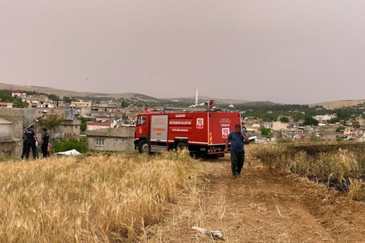 Gaziantep'te ekili tarlada yangın &ccedil;ıktı
