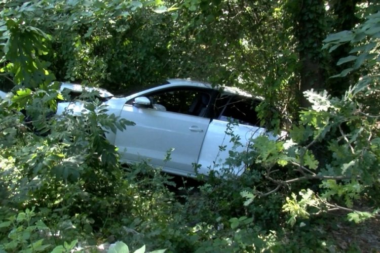Ormana d&uuml;şen otomobildeki 3 kişi yaralandı