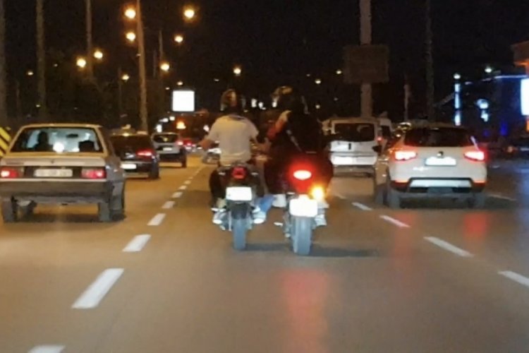 Bursa'da motosikleti ayağıyla iterek g&ouml;t&uuml;rd&uuml;