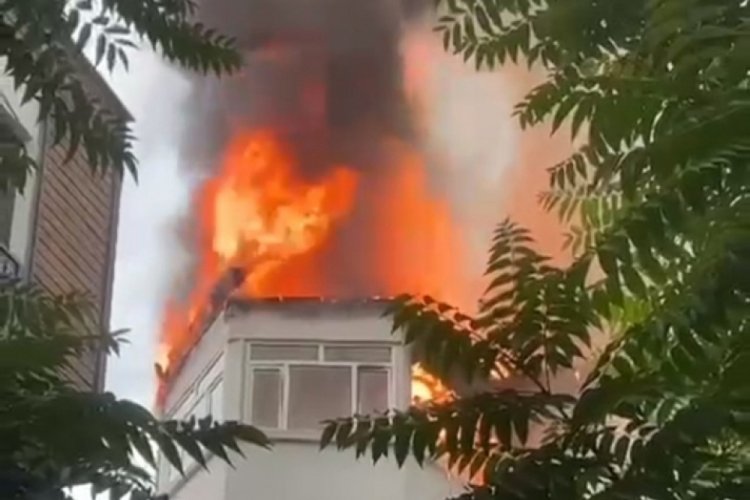 Apart olarak kullanılan binada yangın