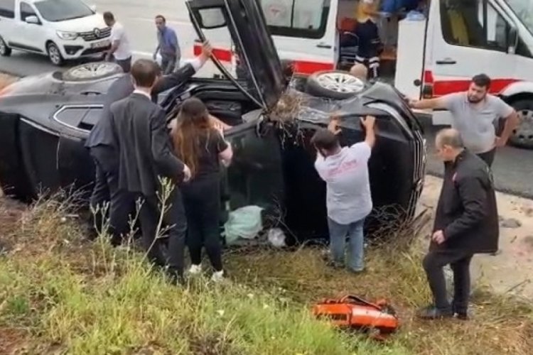 Şentop'un korumaları Bursa otobanında kaza yaptı