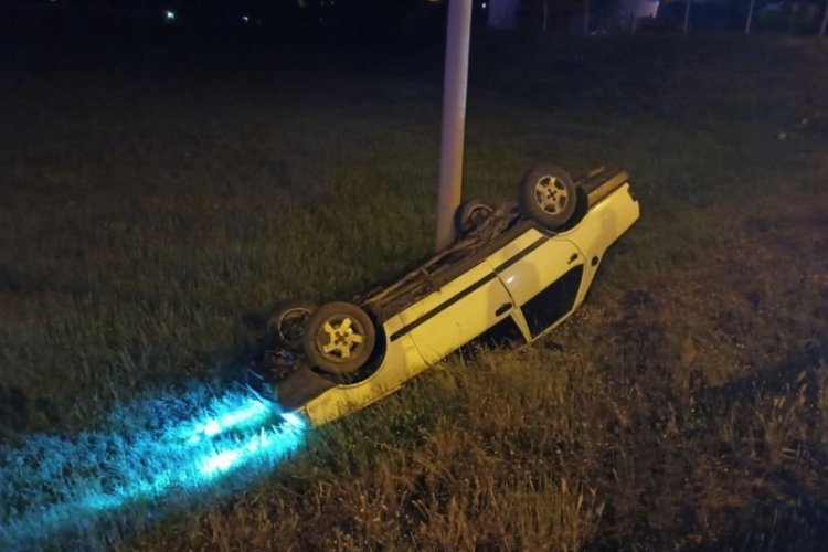 Kuvvetli yağmur kazaya sebep oldu