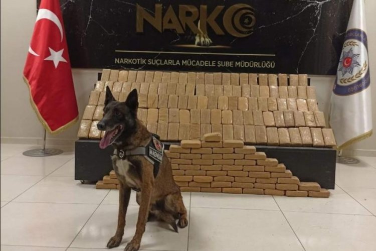 Van'da araca gizlenen onlarca kilo eroini Magnum buldu