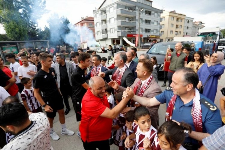 Bursa'da şampiyona coşkulu kutlama
