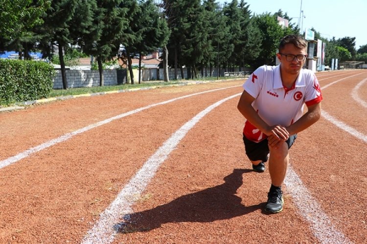 Down sendromlu milli atlet Emirhan, D&uuml;nya Şampiyonası i&ccedil;in hazırlanıyor