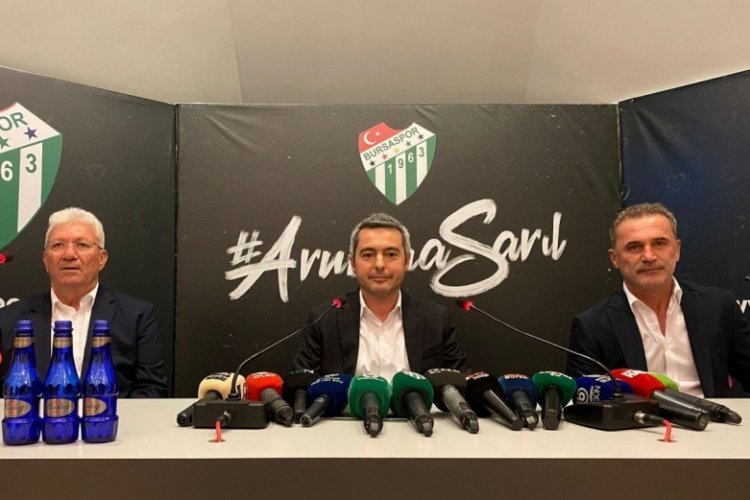 Bursaspor'da basın toplantısı d&uuml;zenlendi