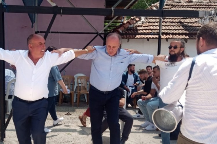 Muharrem İnce'den Bursa'da k&ouml;y d&uuml;ğ&uuml;n&uuml;nde oyun havası