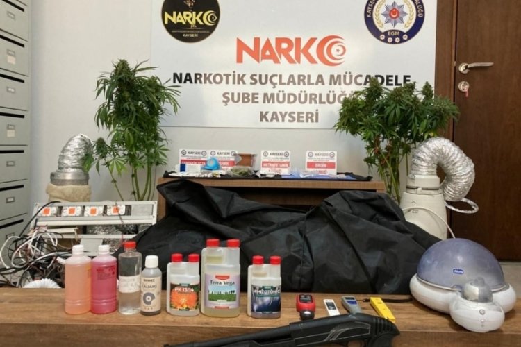 Uyuşturucu imalatı yapılan eve operasyon