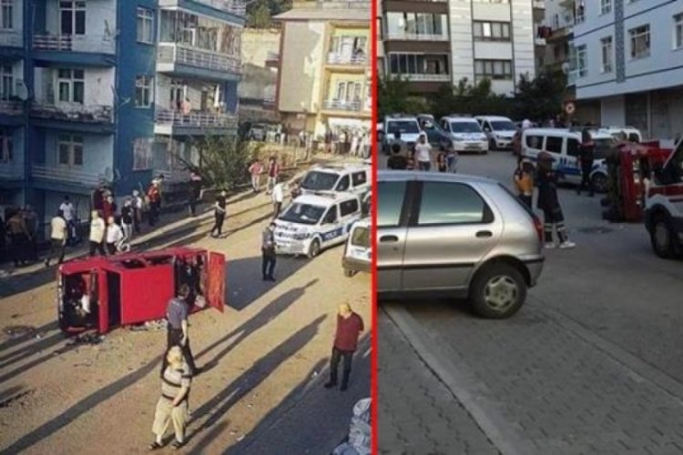 Drift yapan ehliyetsiz s&uuml;r&uuml;c&uuml;n&uuml;n aracını devirdiler