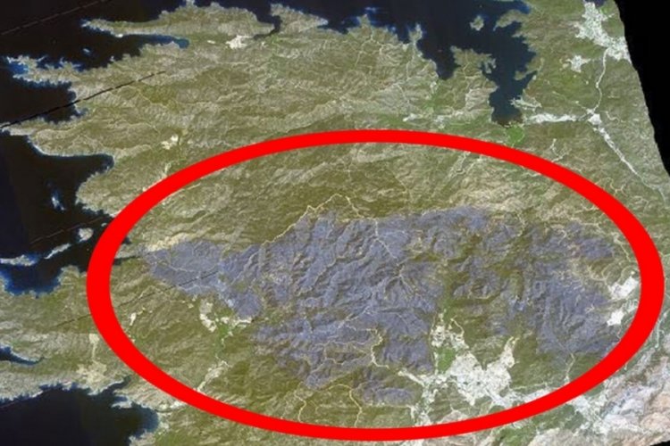 Marmaris yangını G&ouml;kt&uuml;rk-1 uydusu ile g&ouml;r&uuml;nt&uuml;lendi