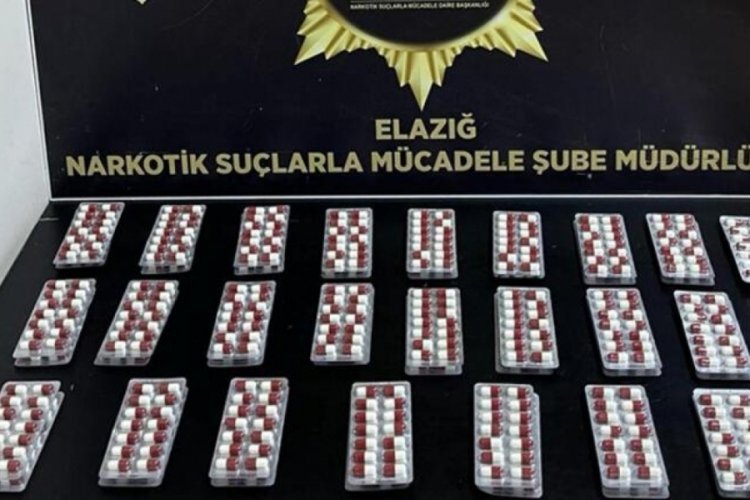 Elazığ'da 1077 sentetik ecza maddesi ele ge&ccedil;irildi!