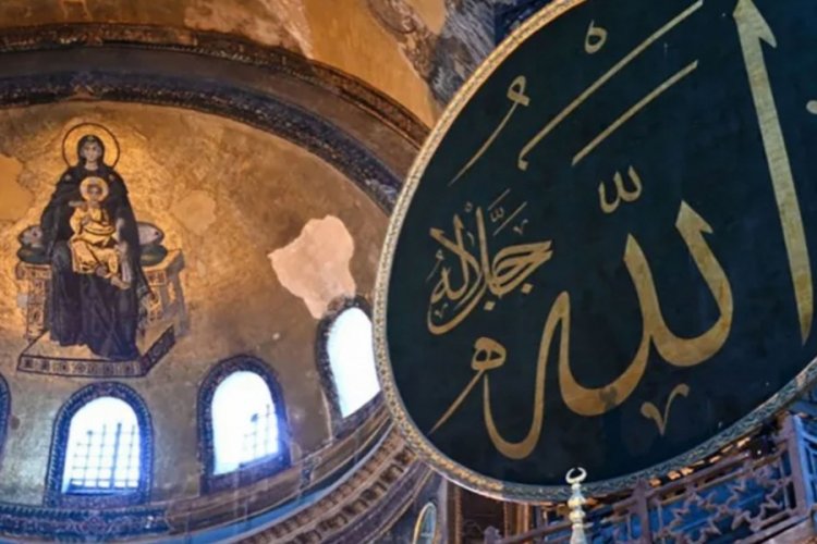 Ayasofya'nın şimdi de mermerleri kırıldı