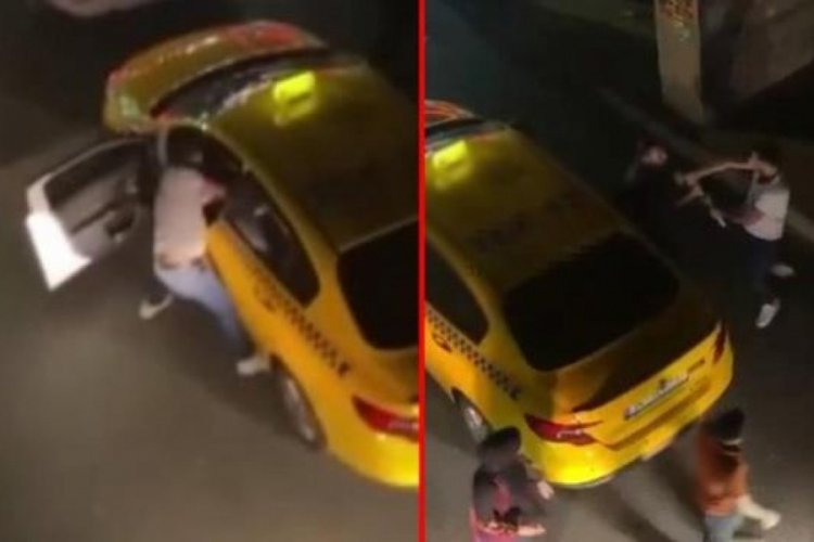 Taksici, kendisine "s&uuml;r lan" diyen yolcuya sopayla saldırdı
