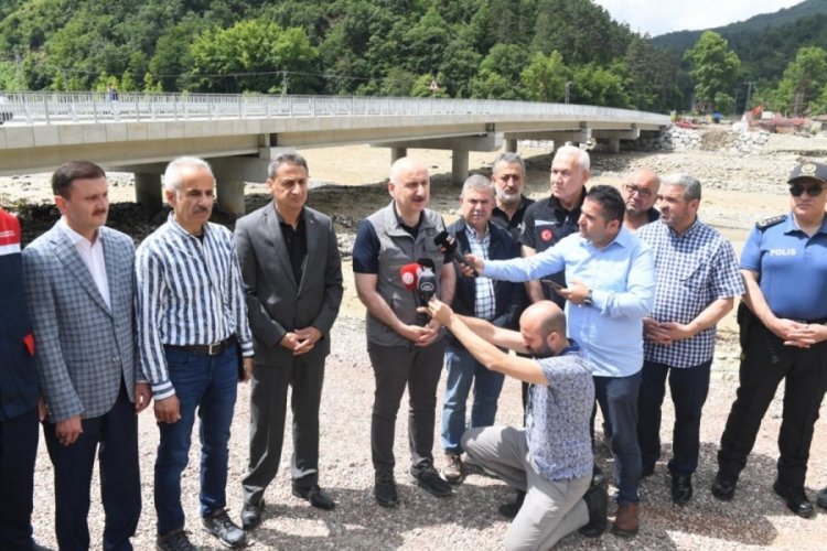 Bakan Adil Karaismailoğlu sel b&ouml;lgesi Sinop Ayancık'ta