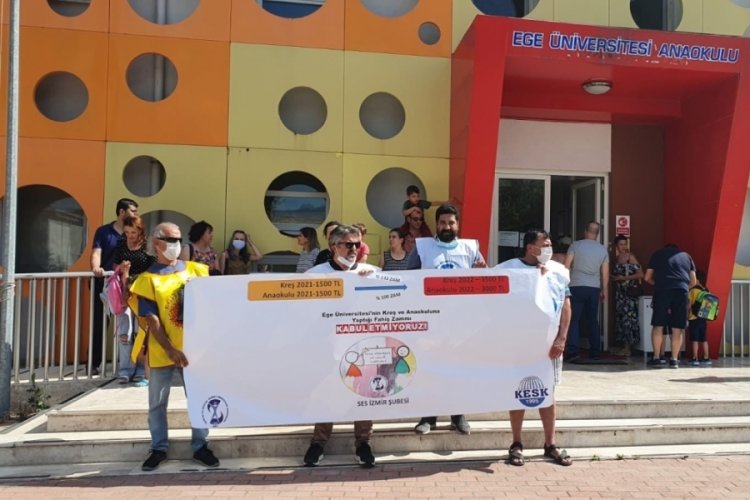 Y&uuml;zde 133'l&uuml;k kreş zammı protesto edildi