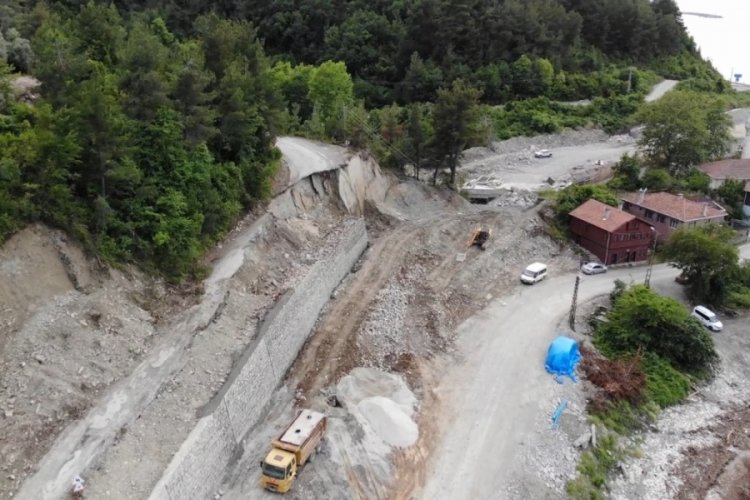 Kastamonu'da selde yıkılan k&ouml;pr&uuml; ve yollar havadan g&ouml;r&uuml;nt&uuml;lendi