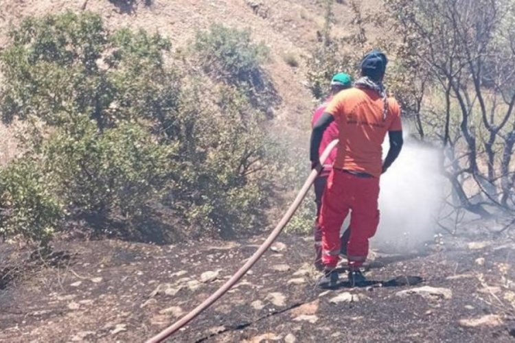 Bing&ouml;l'de &ccedil;ıkan orman yangını kısa s&uuml;rede s&ouml;nd&uuml;r&uuml;ld&uuml;