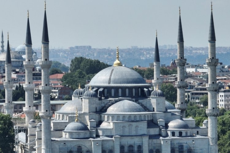 Sultanahmet Camii'nin 4 minaresinin restorasyonu bitti