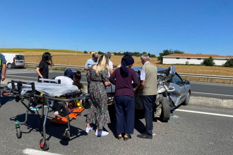 Tekirdağ'da korkun&ccedil; kaza: 5 kişi yaralandı