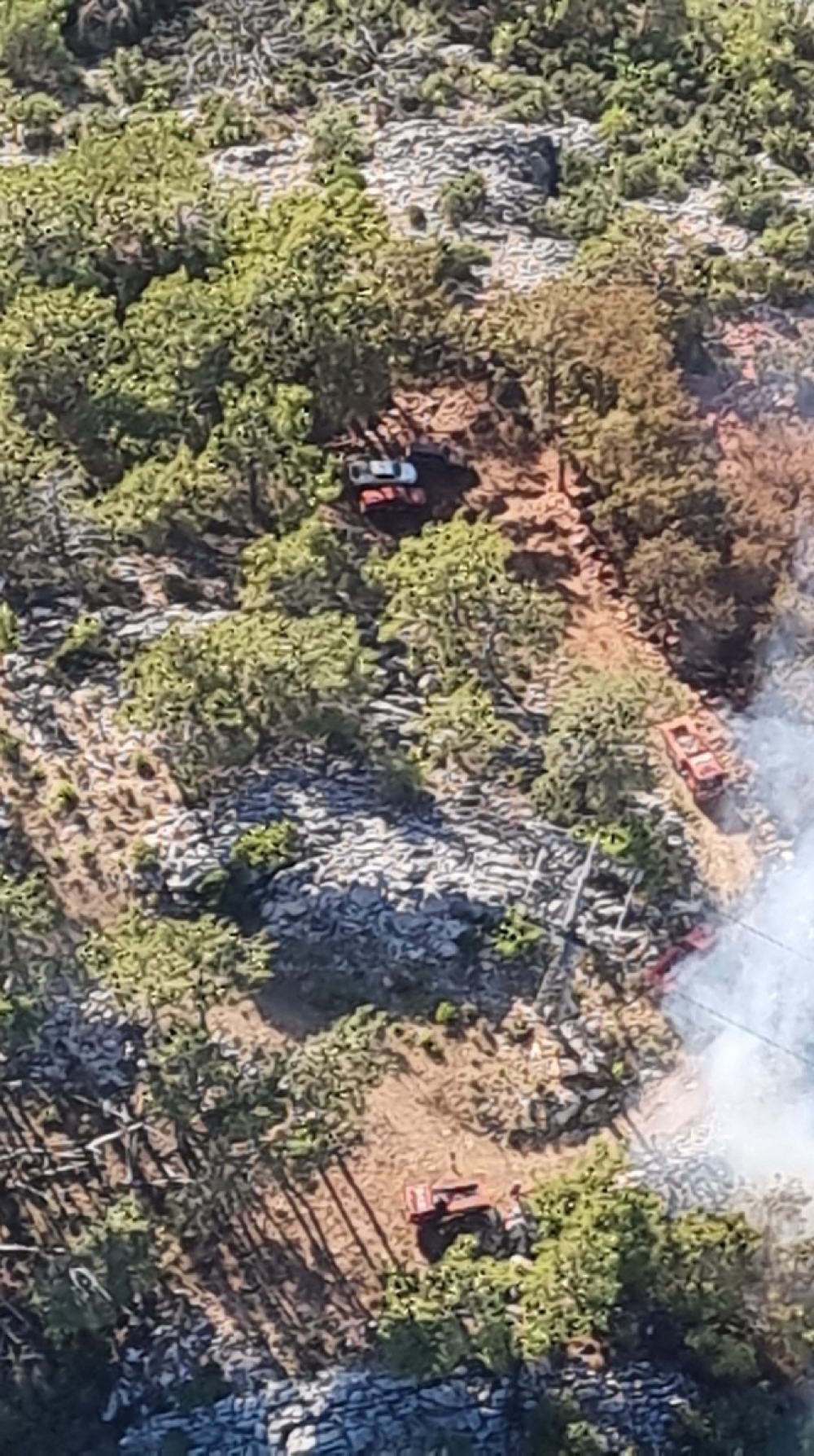 Antalya T&uuml;nektepe'de orman yangınına m&uuml;dahale s&uuml;r&uuml;yor