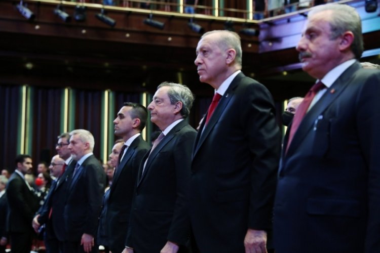 Cumhurbaşkanı Erdoğan, Draghi ile İtalyan-T&uuml;rk Dostluk Zirvesi &ouml;zel konserini izledi