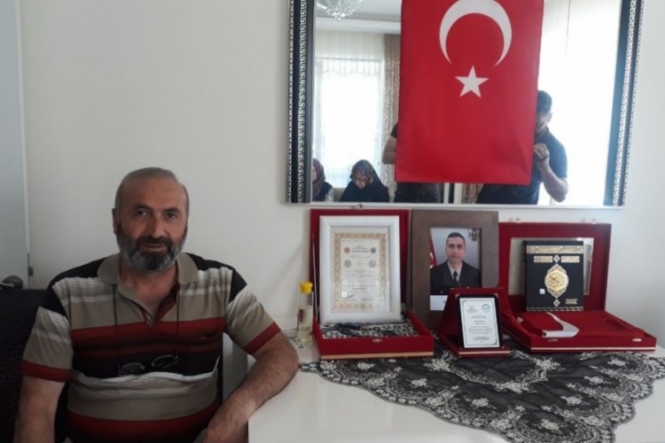 Bursa'da defnedilen şehidin babası konuştu