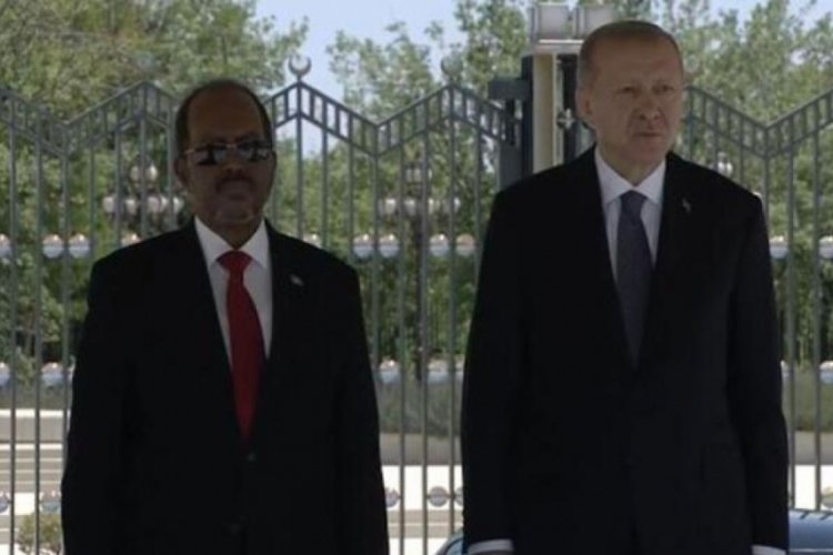Erdoğan t&ouml;renle karşıladı: Somali Cumhurbaşkanı Mahmud, Ankara'da