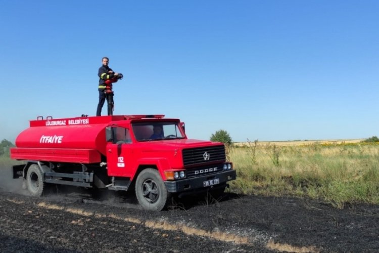 Kırklareli'de 55 dekar buğday tarlası yandı