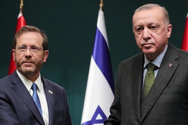 Cumhurbaşkanı Erdoğan, İsrail Cumhurbaşkanı Herzog ile g&ouml;r&uuml;şt&uuml;