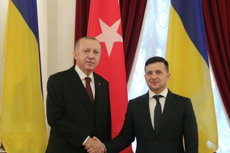 Cumhurbaşkanı Erdoğan Zelenskiy ile g&ouml;r&uuml;şt&uuml;