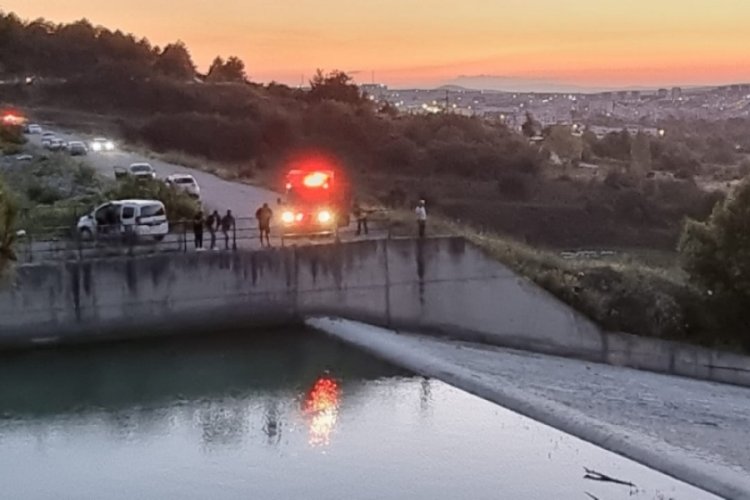 Bursa Kayapa g&ouml;letinde mahsur kalan k&ouml;pek kurtarıldı