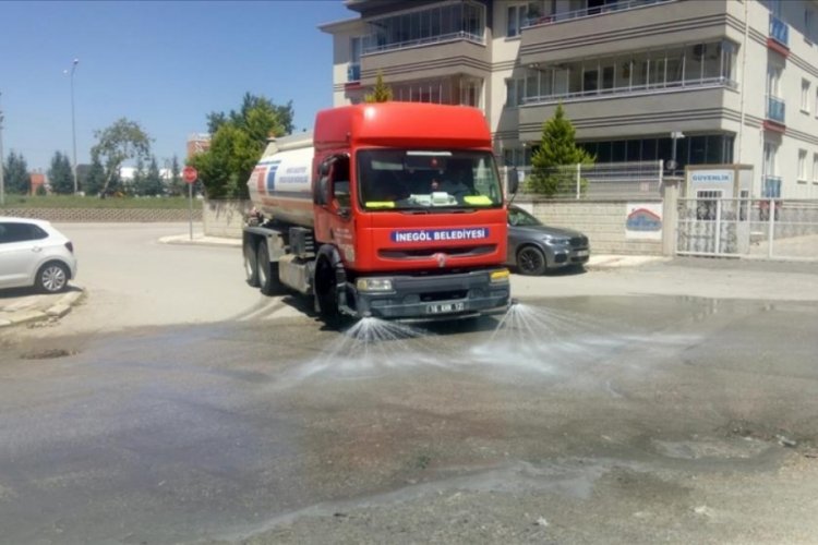 İneg&ouml;l'de bayram sonrası temizlik