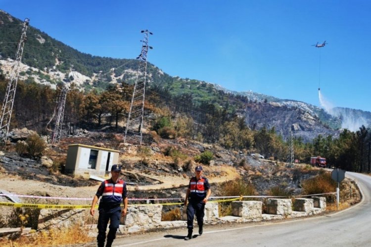 Dat&ccedil;a yangınının &ccedil;ıktığı trafoda inceleme
