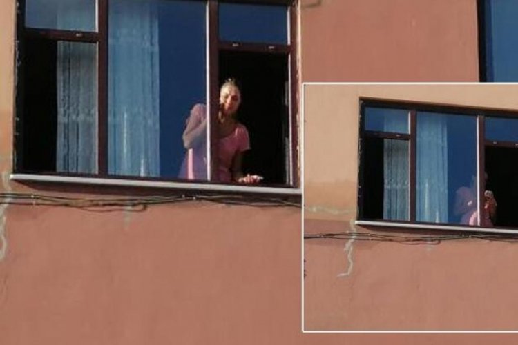 Odada kilitli kalan kadının imdadına itfaiye yetişti