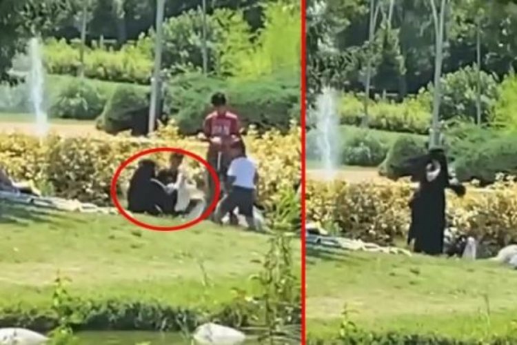 Yabancı uyruklu 2 kadın g&ouml;let parkında y&uuml;zen kazları &ccedil;aldı
