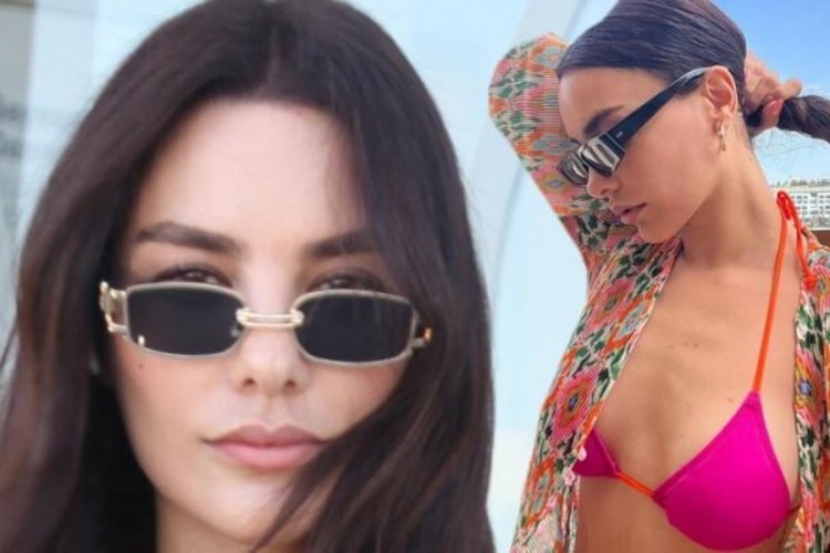 Hazal Filiz K&uuml;&ccedil;&uuml;kk&ouml;se tatil d&ouml;n&uuml;ş&uuml; şık tarzıyla dikkat &ccedil;ekti