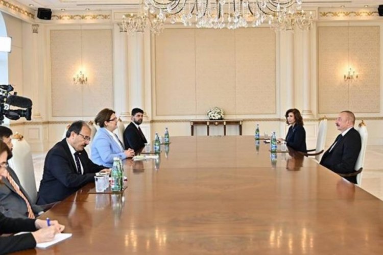 Bakan Yanık ve Azerbaycan Cumhurbaşkanı Aliyev bir araya geldi