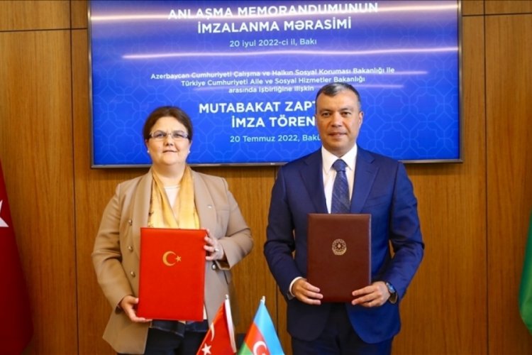 T&uuml;rkiye ve Azerbaycan arasında "Sosyal hizmetler" mutabakat zaptı imzalandı