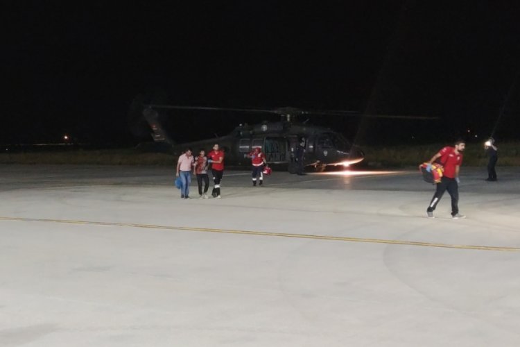 Polis helikopteri 15 yaşındaki &ccedil;ocuğu hastaneye yetiştirdi