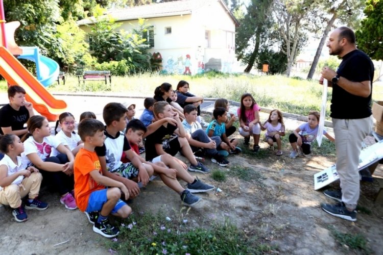 Bursa'da kırsal mahalle &ccedil;ocukları oryantiring ile tanışıyor
