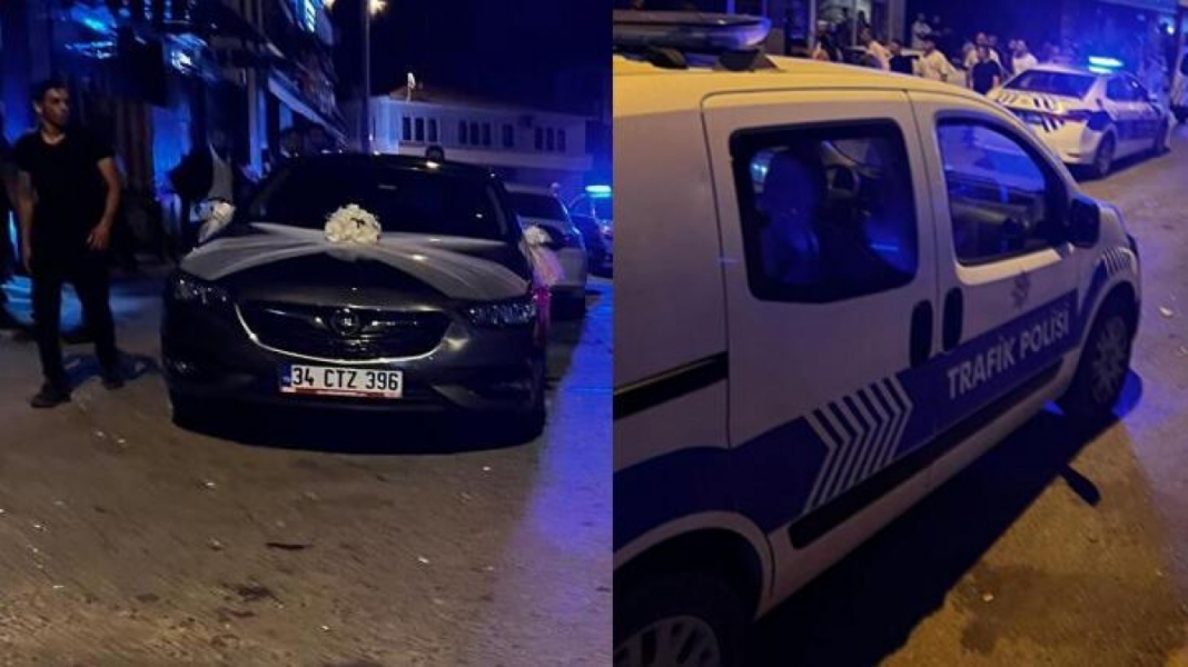 D&uuml;ğ&uuml;nde &ccedil;ıkan kavgayı polis biber gazı kullanarak ayırdı