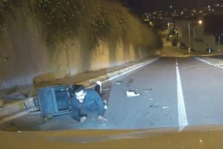 Hırsız sandığı motosikletliyi aracıyla ezdi