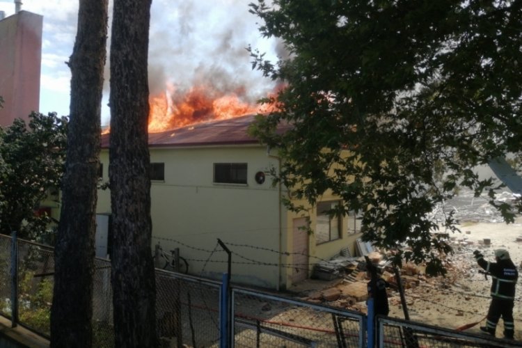 Samsun'da KYK lojmanlarında yangın
