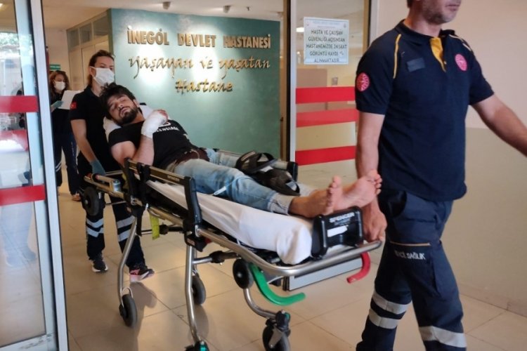 Bursa İneg&ouml;l'de iş&ccedil;i elini makineye kaptırdı