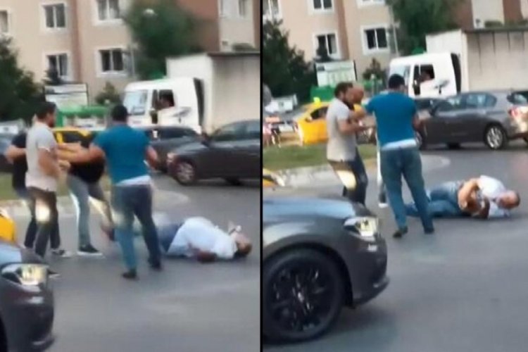 S&uuml;r&uuml;c&uuml;lerin yumruklu yol verme kavgası