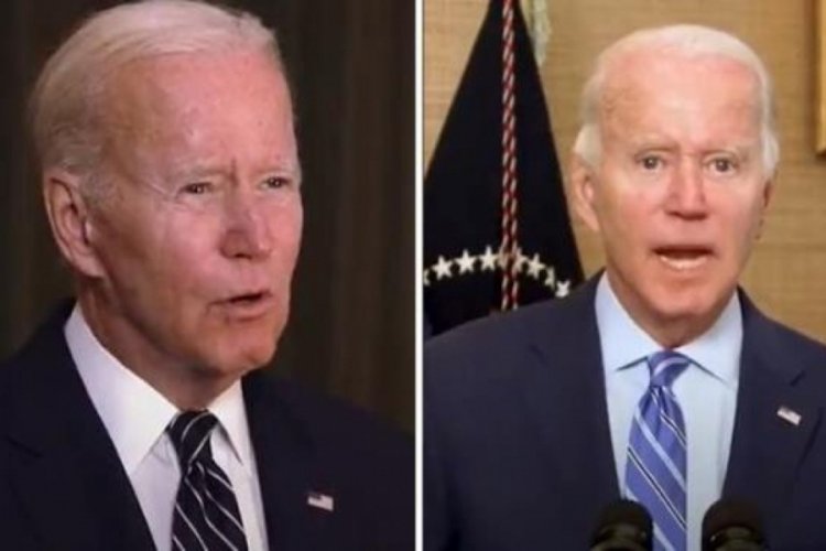Başkan Joe Biden'ın birka&ccedil; saat arayla &ccedil;ekilen iki g&ouml;r&uuml;nt&uuml;s&uuml; arasındaki fark kafa karıştırdı