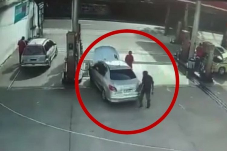 Otomobilin LPG tankı, dolum sırasında bomba gibi patladı